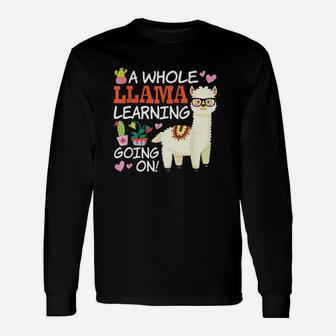 Llama Learning Unisex Long Sleeve | Crazezy