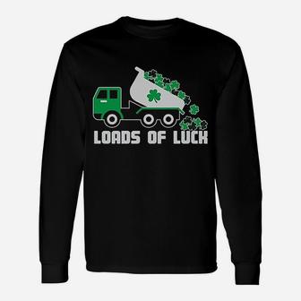 Loads Of Luck St Patricks Day Tractor Clover Long Sleeve T-Shirt - Thegiftio