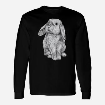 Lop Eared Bunny Rabbit Cute Unisex Long Sleeve | Crazezy