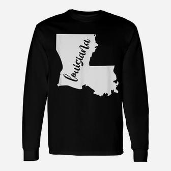 Louisiana Roots State Map Home Love Long Sleeve T-Shirt - Thegiftio UK