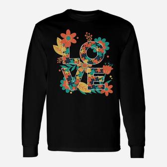 Love Autism Awareness Be Kind Puzzle Pieces And Flower Unisex Long Sleeve | Crazezy CA