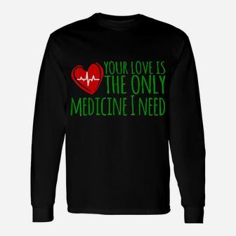 Love Couples Day Valentine's Saint Present Him Her Wife Long Sleeve T-Shirt - Monsterry UK