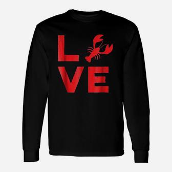 I Love Crawfish Louisiana Crawfish Party Long Sleeve T-Shirt - Thegiftio UK