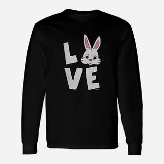 Love Easter Bunny Head Egg Hunt Unisex Long Sleeve | Crazezy UK
