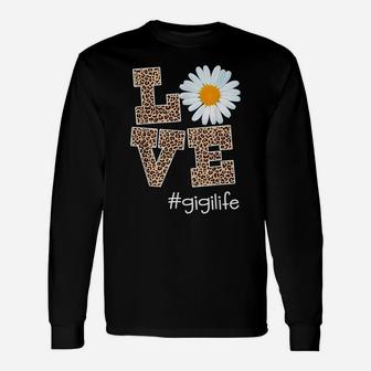 Love Gigi Life Leopard Daisy Flower Unisex Long Sleeve | Crazezy