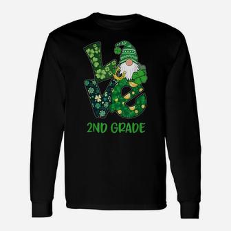 Love Gnome 2Nd Grade St Patricks Day Teacher Or Student Unisex Long Sleeve | Crazezy DE