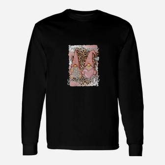 Love The Gnome You Are With Valentine Gnome Leopard Print Long Sleeve T-Shirt - Monsterry