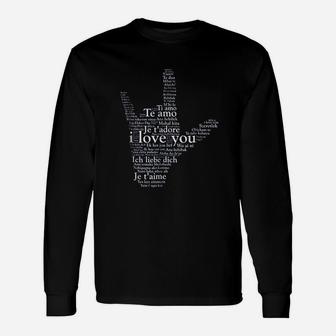 Love In Every Language Unisex Long Sleeve | Crazezy