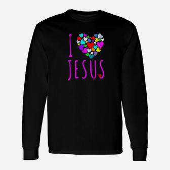 I Love Jesus Jesus Christ Son Of God Christian Long Sleeve T-Shirt - Thegiftio UK