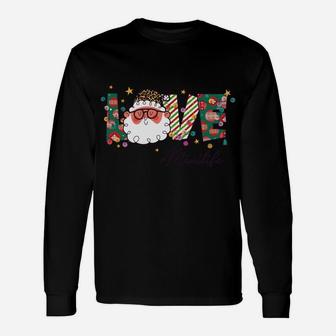 Love Mimi Life Christmas Santa Claus Love Happy Santa Face Sweatshirt Unisex Long Sleeve | Crazezy AU