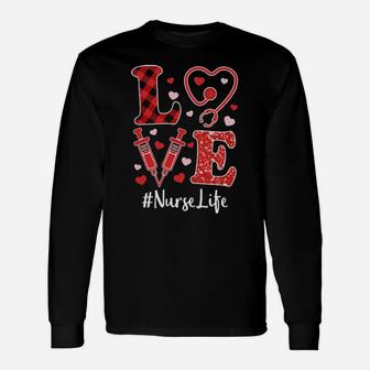 Love Nurse Valentine Nurse Life Long Sleeve T-Shirt - Monsterry