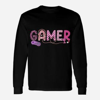 Love Pink Gamer Happy Valentine Day Awesome Long Sleeve T-Shirt - Monsterry UK