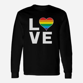 Love Rainbow Heart Unisex Long Sleeve | Crazezy