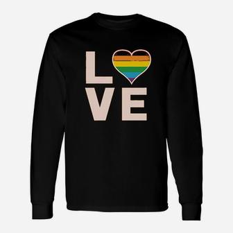 Love Rainbow Heart Unisex Long Sleeve | Crazezy