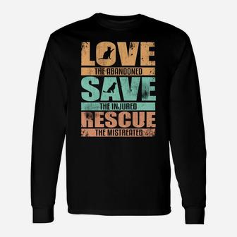 Love Save Rescue Dog Cat Pet Animal Love Hoodie Unisex Long Sleeve | Crazezy DE