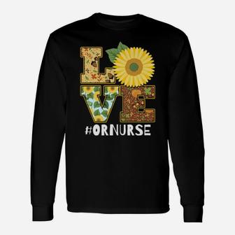 Love Sunflower Or Nurse Birthday Thanksgiving Xmas Long Sleeve T-Shirt - Monsterry