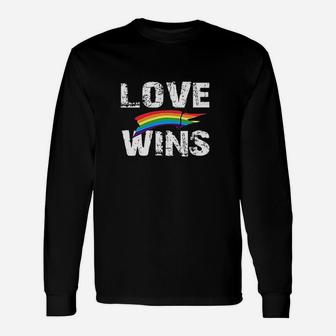 Love Wins Rainbow Heart Unisex Long Sleeve | Crazezy