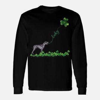 Lucky Great Dane Dog Shamrock St Patrick Day Shirt For Women Unisex Long Sleeve | Crazezy AU