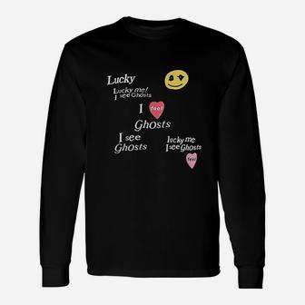 Lucky Me I See Ghosts Unisex Long Sleeve | Crazezy