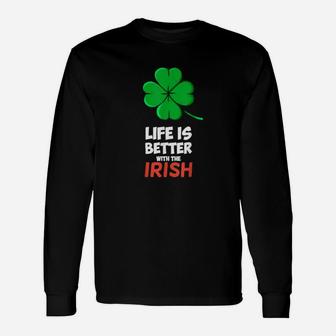 Lucky Shamrock Joke For Irish St Paddys Long Sleeve T-Shirt - Monsterry