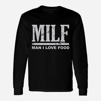 M Ilf - Man I Love Food Ladies Unisex Long Sleeve | Crazezy