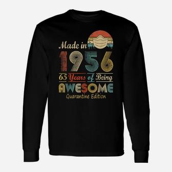 Made In 1956 65 Years Of Being Awesome Long Sleeve T-Shirt - Monsterry
