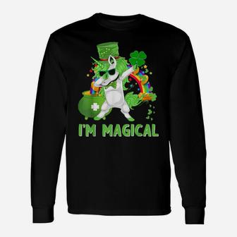 Im Magical Irish Dabbing Unicorn Toddler St Patricks Day Long Sleeve T-Shirt - Monsterry DE