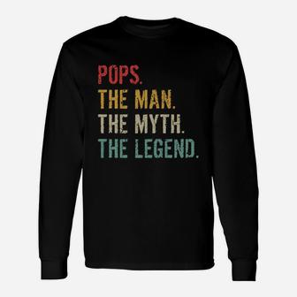 The Man The Myth The Legend Pops Long Sleeve T-Shirt - Thegiftio UK
