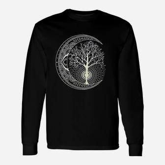 Mandala Moon Tree Life Tattoo Style Unisex Long Sleeve | Crazezy CA