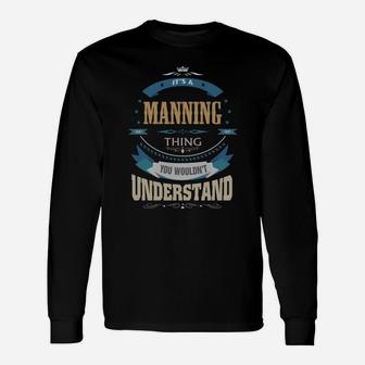 Manning, It's A Manning Thing Long Sleeve T-Shirt - Thegiftio UK