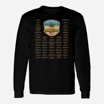 Mark Your Parks 59 National Parks Long Sleeve T-Shirt - Thegiftio UK