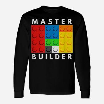 Master Builder Building Blocks Brick Builders Toys Gift Unisex Long Sleeve | Crazezy CA