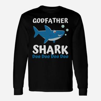 Matching Family Shark Shirts Set - Godfather Shark Doo Doo Unisex Long Sleeve | Crazezy