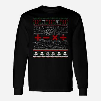 Math Teacher Christmas Love Teachers Ugly Sweater Sweatshirt Unisex Long Sleeve | Crazezy DE