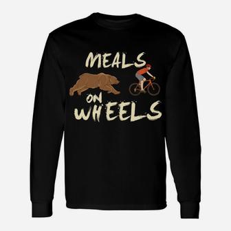 Meals On Wheels Cycling & Nature Design For Mountain Biker Unisex Long Sleeve | Crazezy UK