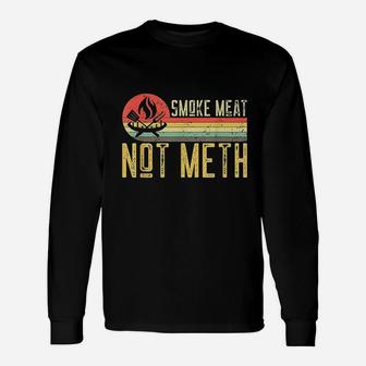 Meat Not Bbq Grill Grilling Vintage Unisex Long Sleeve | Crazezy CA