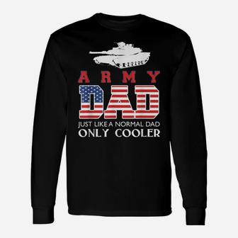 Mens Army Dad T Shirt - Stars And Stripes Veteran Design Unisex Long Sleeve | Crazezy