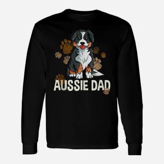 Mens Australian Shepherd Dad Dog Saying Fun Aussie Unisex Long Sleeve | Crazezy UK