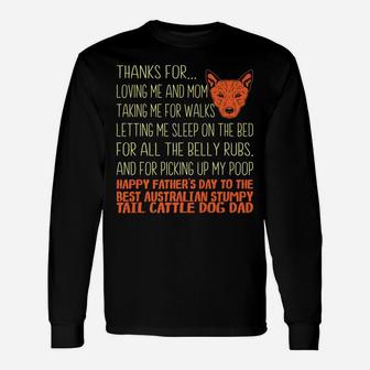 Mens Australian Stumpy Tail Cattle Dog Dad Father's Day Gift Unisex Long Sleeve | Crazezy