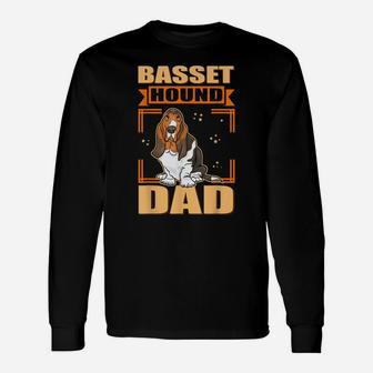 Mens Basset Hound Dad | Dog Owner Basset Hound Unisex Long Sleeve | Crazezy