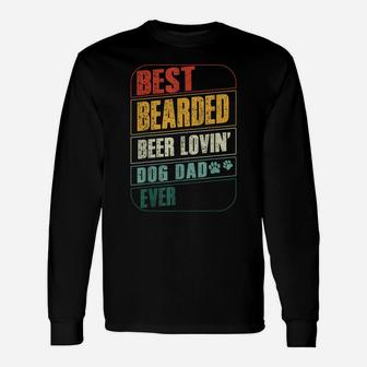Mens Best Bearded Beer Lovin Dog Daddy Ever Pet Doggy Lover Owner Unisex Long Sleeve | Crazezy CA