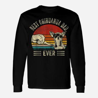 Mens Best Chihuahua Dad Ever Bump Funny Dog Dad Father's Day Unisex Long Sleeve | Crazezy AU