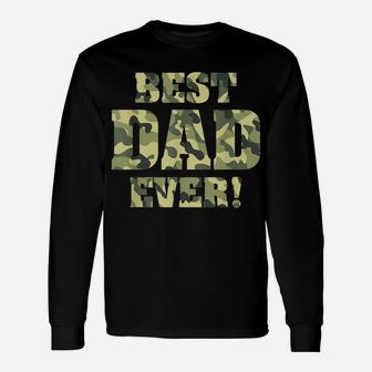 Mens Best Dad Ever Camo Father's Day Special Greatest Dad Hunting Unisex Long Sleeve | Crazezy DE