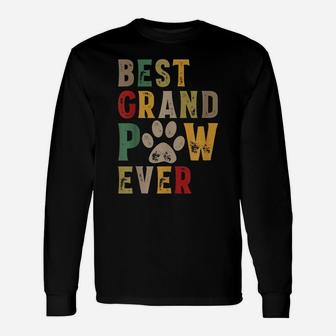 Mens Best Grand Paw Ever Grandpa Dog Dad Grandpaw Father's Day Unisex Long Sleeve | Crazezy CA