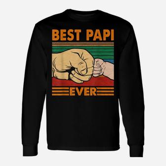 Mens Best Papi Ever Vintage Dad Father Gifts Ideas Father's Day Unisex Long Sleeve | Crazezy