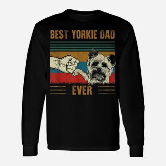 Mens Best Yorkshire Terrier Dog Dad Father's Day Shirt For Dad Unisex Long Sleeve | Crazezy