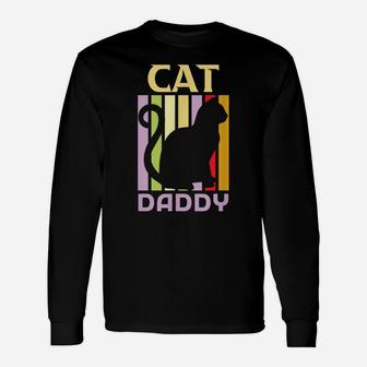 Mens Cat Daddy Shirt For Men, Cat T-Shirts Funny For Cat Lovers Unisex Long Sleeve | Crazezy UK