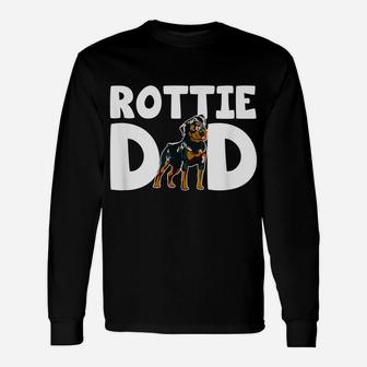 Mens Colorful Rottie Lover I Love My Rottweiler Dad Puppy Owner Unisex Long Sleeve | Crazezy DE