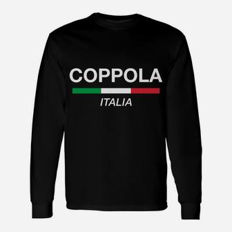 Mens Coppola Italian Name Italy Flag Italia Family Surname Unisex Long Sleeve | Crazezy