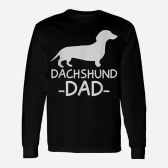 Mens Dachshund Dad Weiner Weenie Apparel Dog Lover Holder Design Unisex Long Sleeve | Crazezy